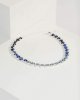 Blue Ascending Round Crystal Necklace