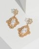 Gold Western Pearl Drop Earrings