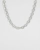 Silver Statement Beaded Chain Necklace